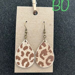 Homemade wood earrings